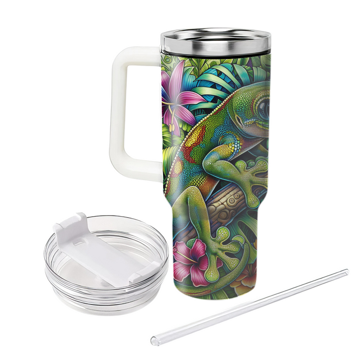 Vibrant Gecko Adventure  Tumblers With Lids