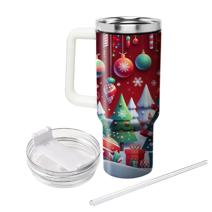 Winter Festive Whimsy  Custom Tumblers