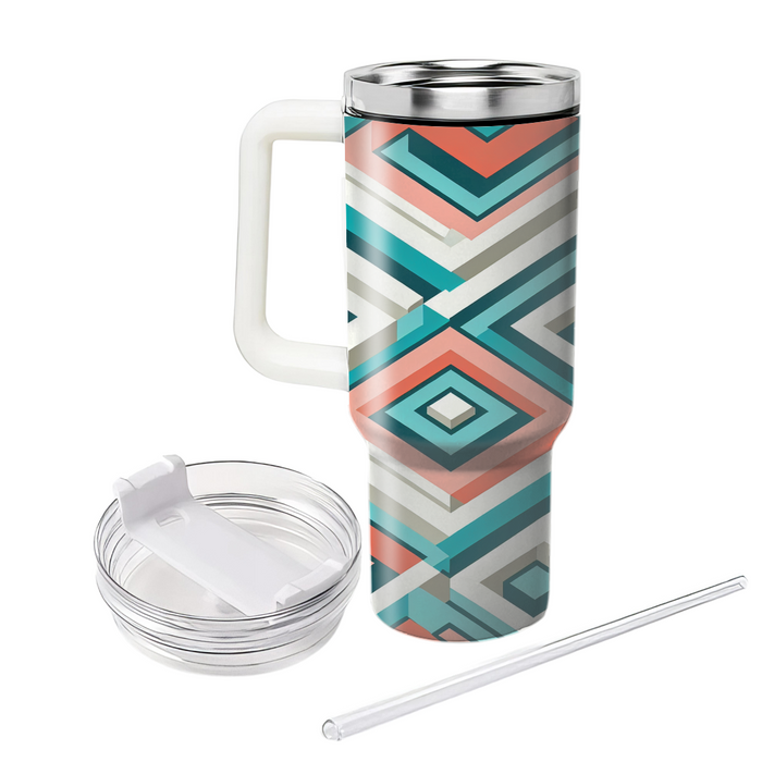 Square Wave Geometric  Custom Tumblers