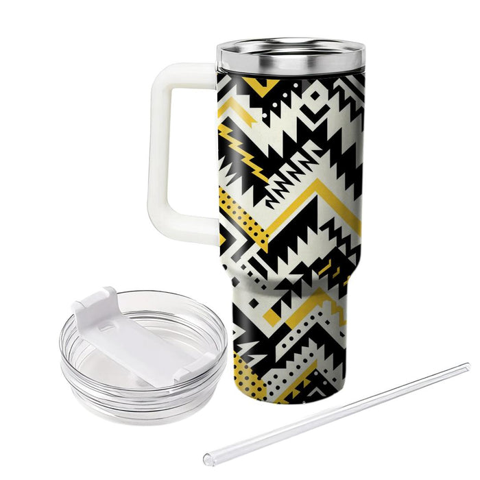 Bold Zigzag Motion  Tumblers With Lids