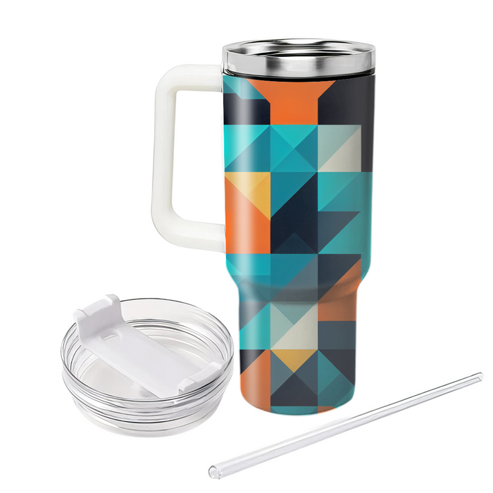 Bold Color Block Pattern  Insulated Tumblers