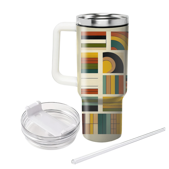 Retro 70s Color Blocks Travel Tumblers