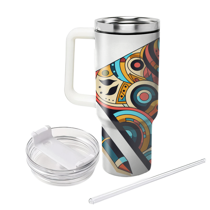 Vibrant Tribal Patterns Tumblers With Lids