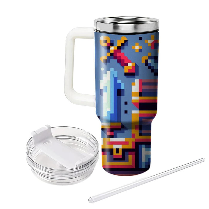 Vibrant Pixel Adventure  Tumbler Cups