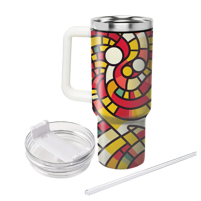 Abstract Square Mosaic  Unique Tumblers