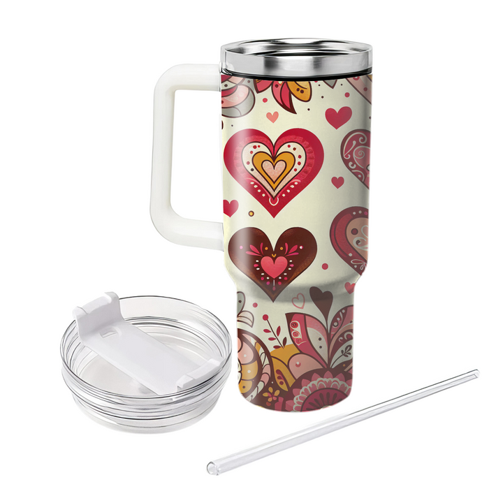 Groovy Heart Patterns Unique Tumblers