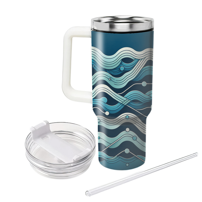 Geometric Wave Harmony  Tumbler Cups