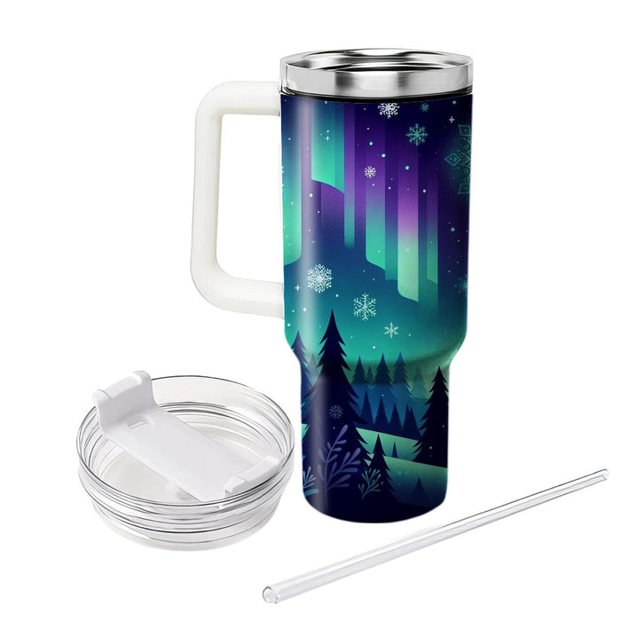 Aurora Borealis - Winter Solstice Celebration  Custom Tumblers