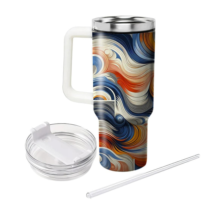 Artistic Brushstroke Abstract  Tumblers With Lids