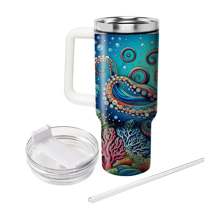 Underwater Fantasy Octopus  Personalized Tumblers