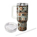 Tribal Pattern Fusion  Travel Tumblers