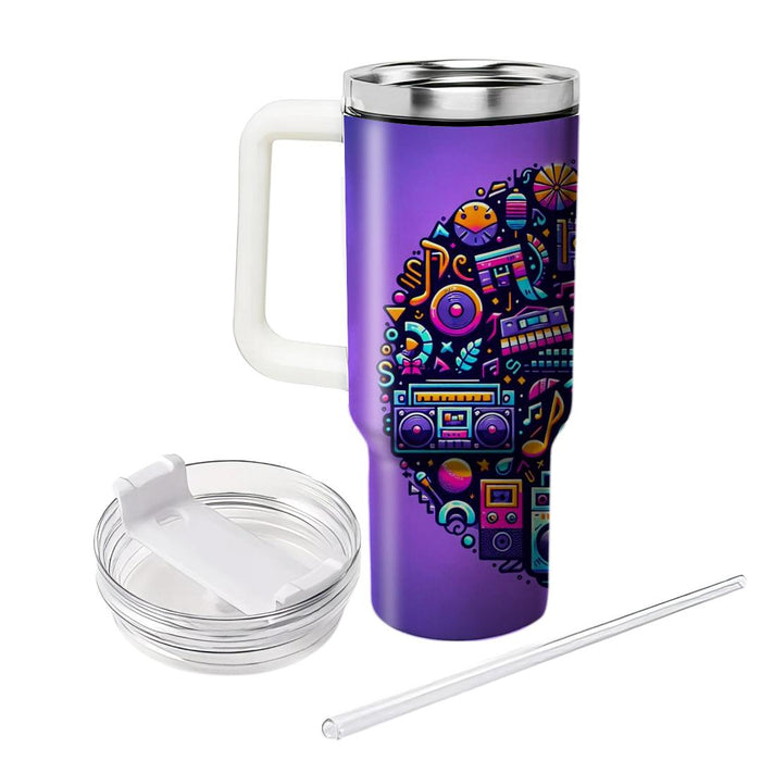 Retro Music Party  Unique Tumblers