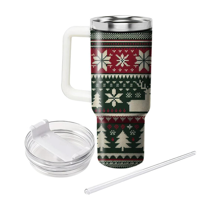 Winter Festive Knit  Custom Tumblers