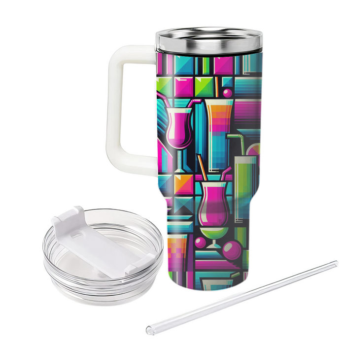 Rad Retro Color Blocks  Custom Tumblers