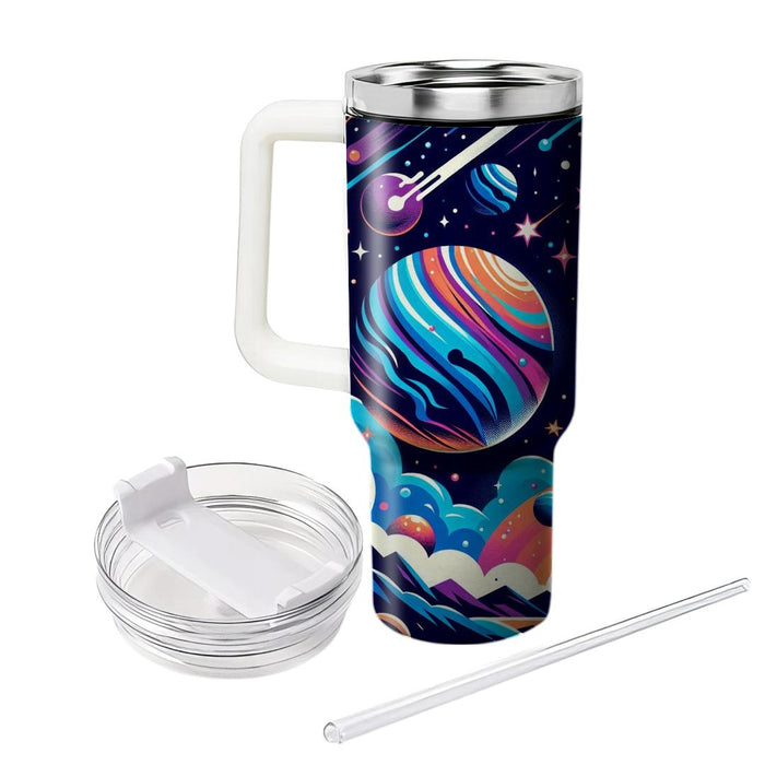 Galactic Retro Adventure  Personalized Tumblers