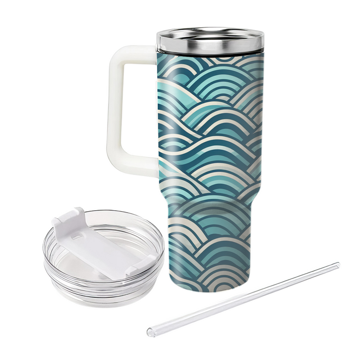 Geometric Wave Ripple  Insulated Tumblers