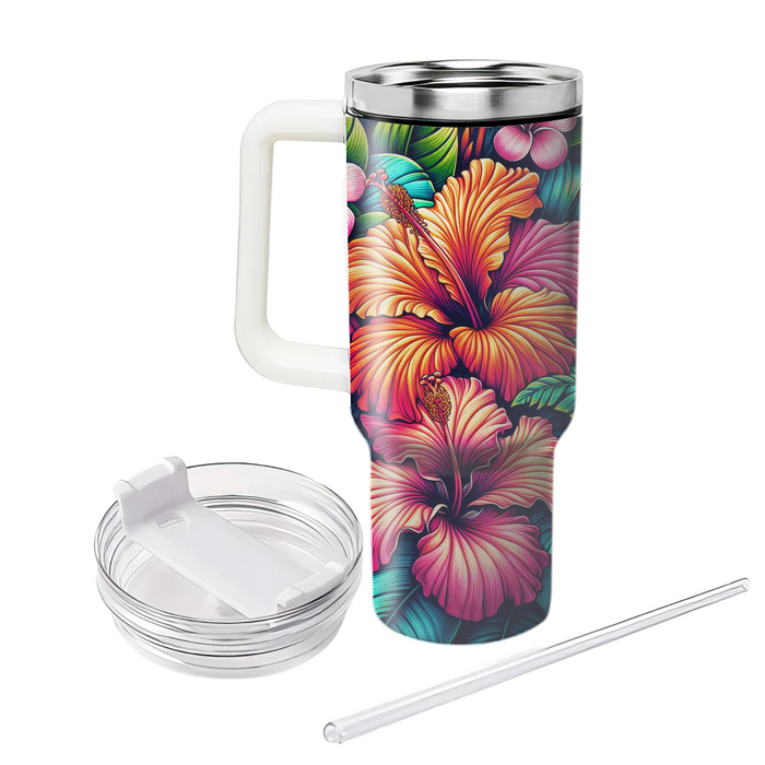 Vibrant Tropical Fusion  Travel Tumblers