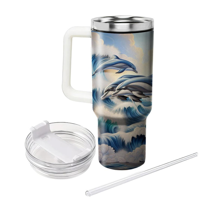 Whimsical Dolphin Dance  Insulated Tumblers