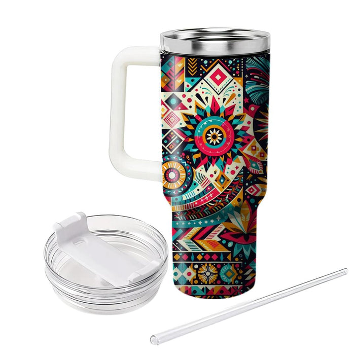 Vibrant Festival Collage  Custom Tumblers