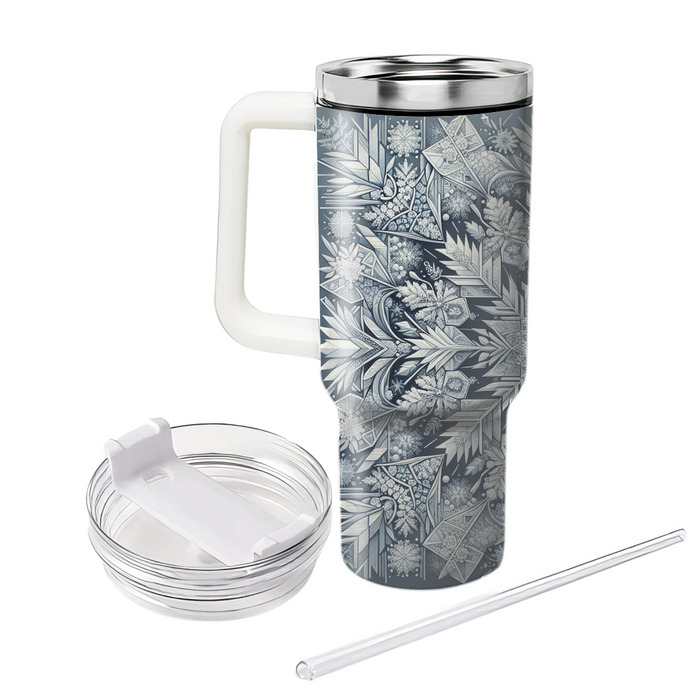 Winter Ice Crystal Elegance  Tumbler Cups