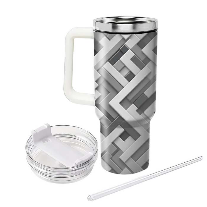 Interlocking Square Motifs  Insulated Tumblers