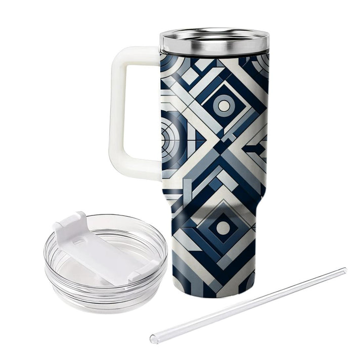 Twilight Geometric Reflection  Tumblers With Lids