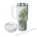 Whimsical Floral Wreath  Insulated Tumblers