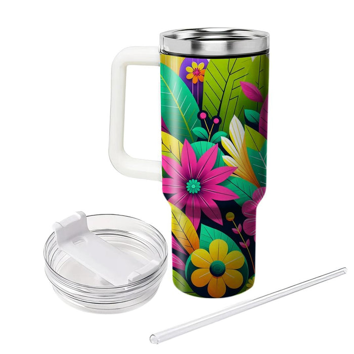 Bold Floral Print  Travel Tumblers