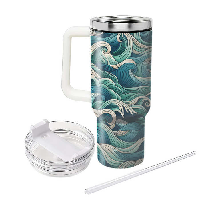 Artistic Wave Cascade  Custom Tumblers