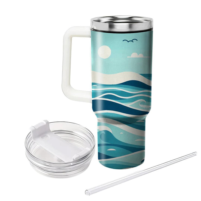 Serene Ocean Waves  Tumbler Cups