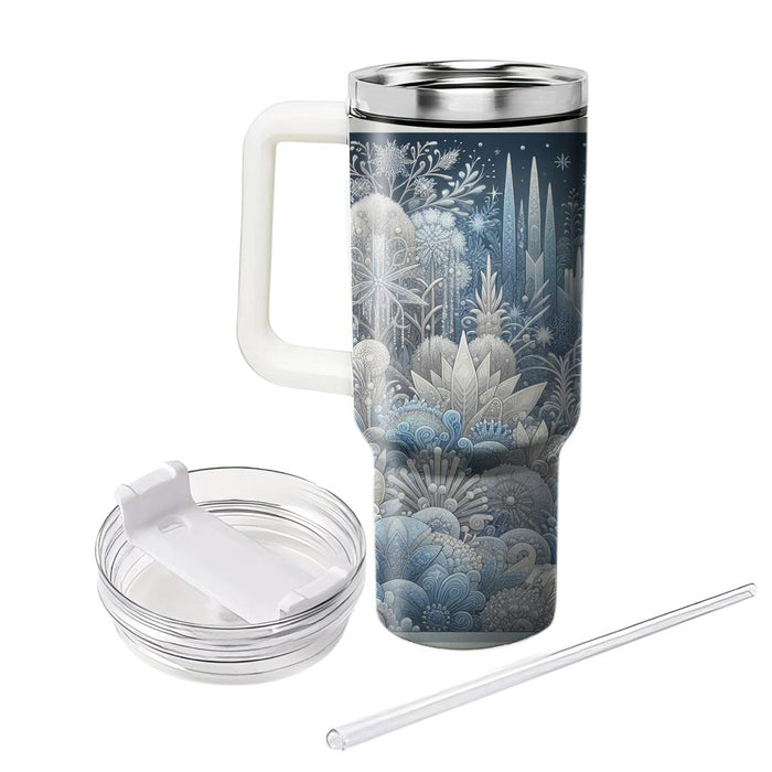 Winter Crystal Garden  Tumblers With Lids