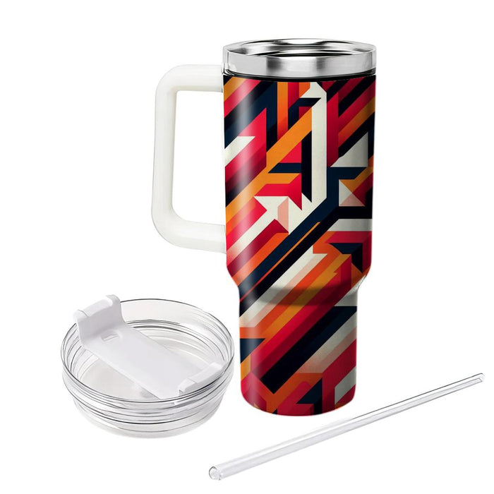 Geometric Arrowhead Pattern  Personalized Tumblers