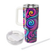 Retro Neon Swirls  Custom Tumblers