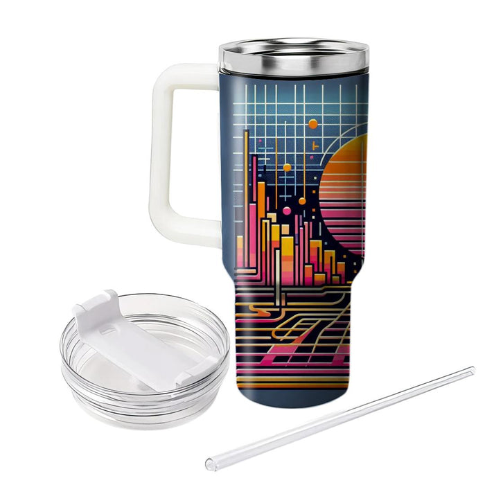 Techno Sunrise  Tumblers With Lids