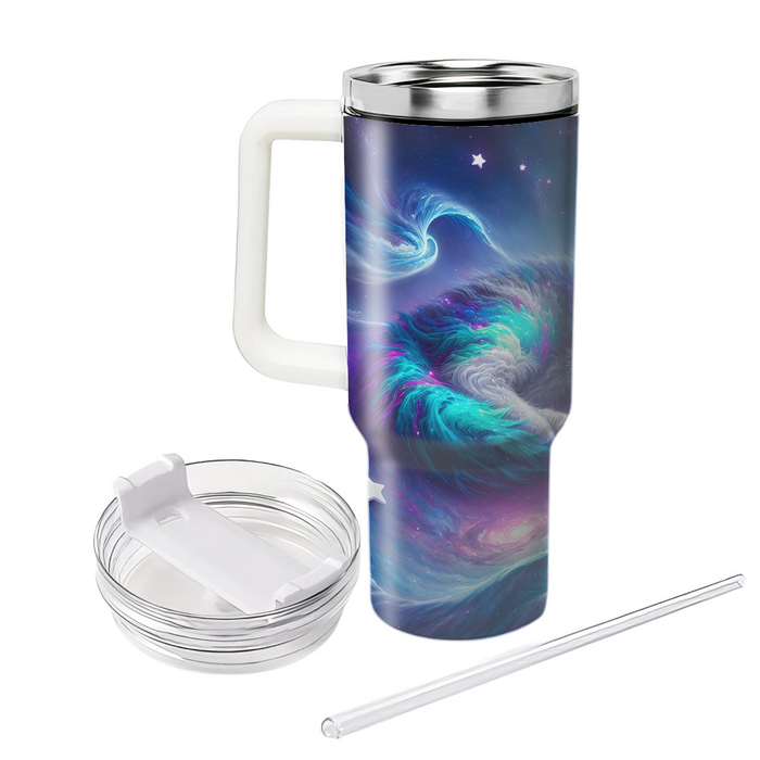 Galactic Cat Dreamscape  Decorative Tumblers