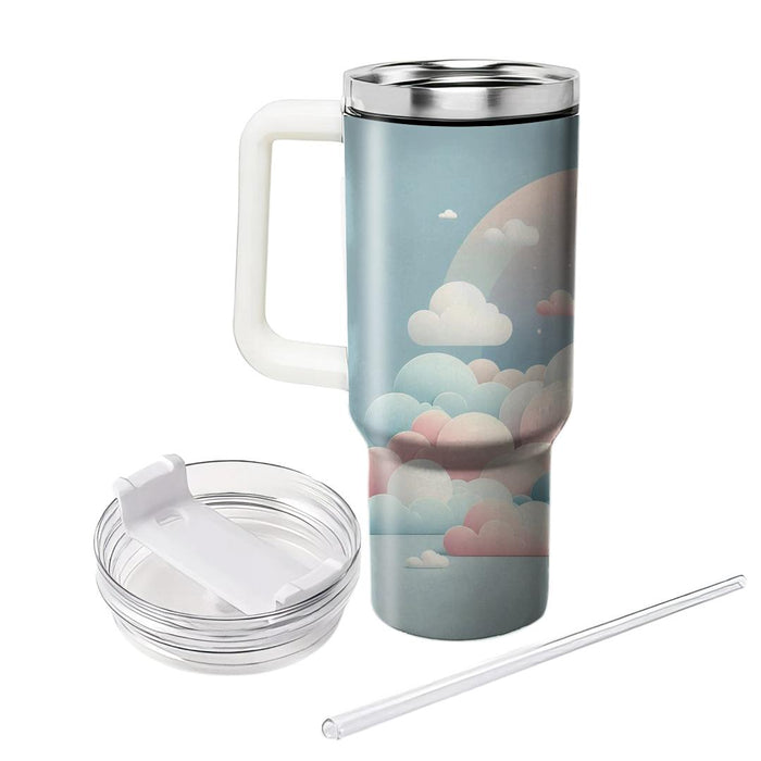 Whimsical Floating Clouds  Tumblers With Lids