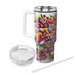 Bright Floral Kaleidoscope  Travel Tumblers