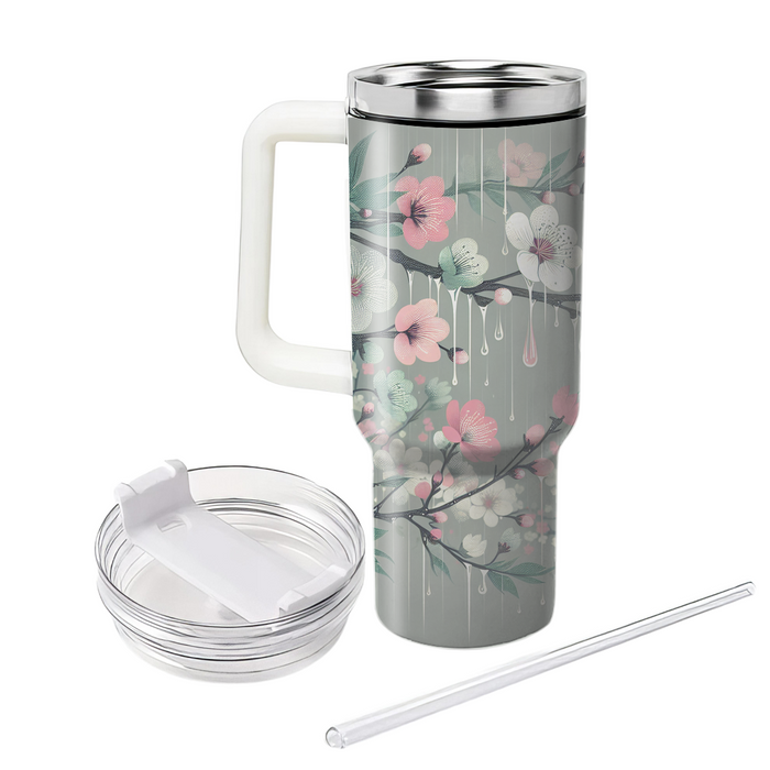 Spring Raindrop Symphony  Travel Tumblers