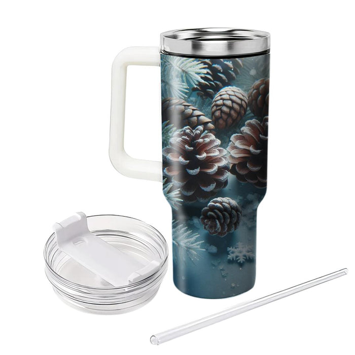 Winter Pinecone And Snow  Insulated Tumblers