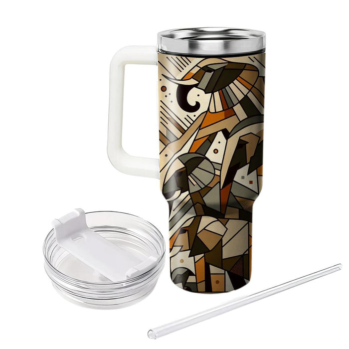 Geometric Elephant Patterns  Personalized Tumblers