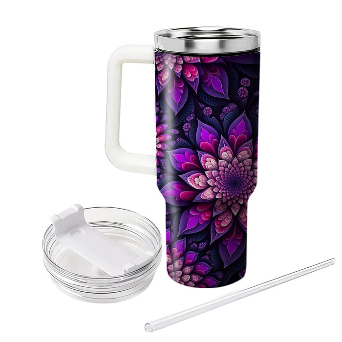 Fractal Flower Pattern  Tumblers With Lids