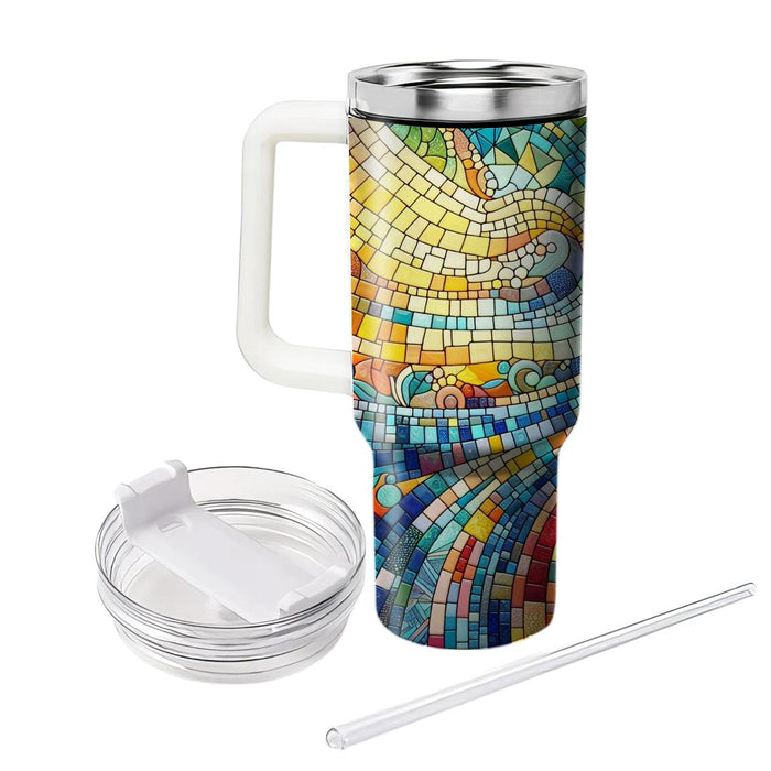 Bright Retro Mosaic  Unique Tumblers