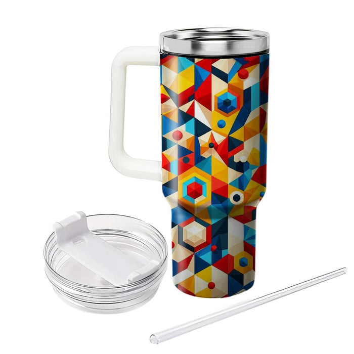 Vivid Polygon Pattern  Tumblers With Lids