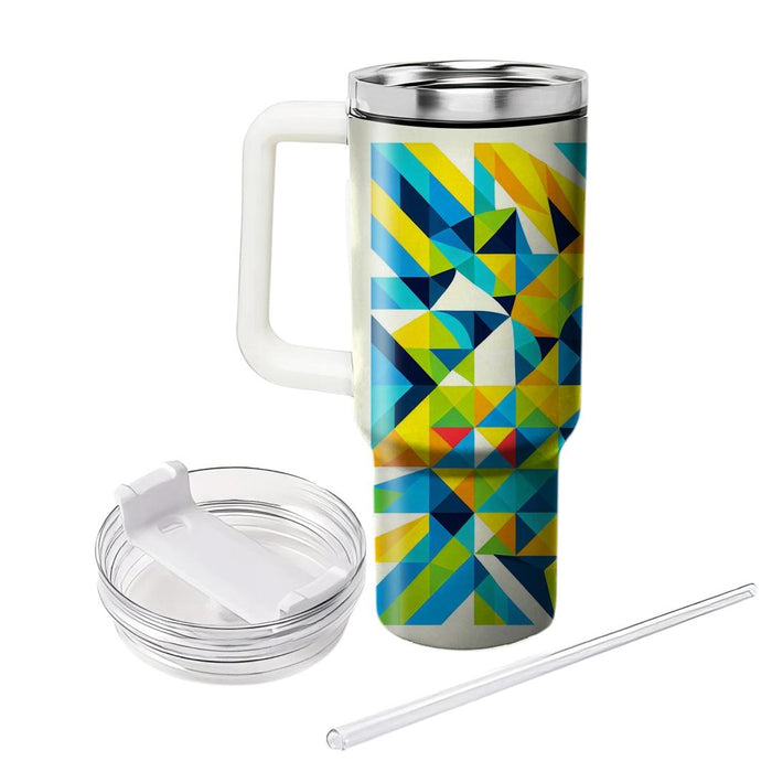 Vivid Triangular Mosaic  Unique Tumblers