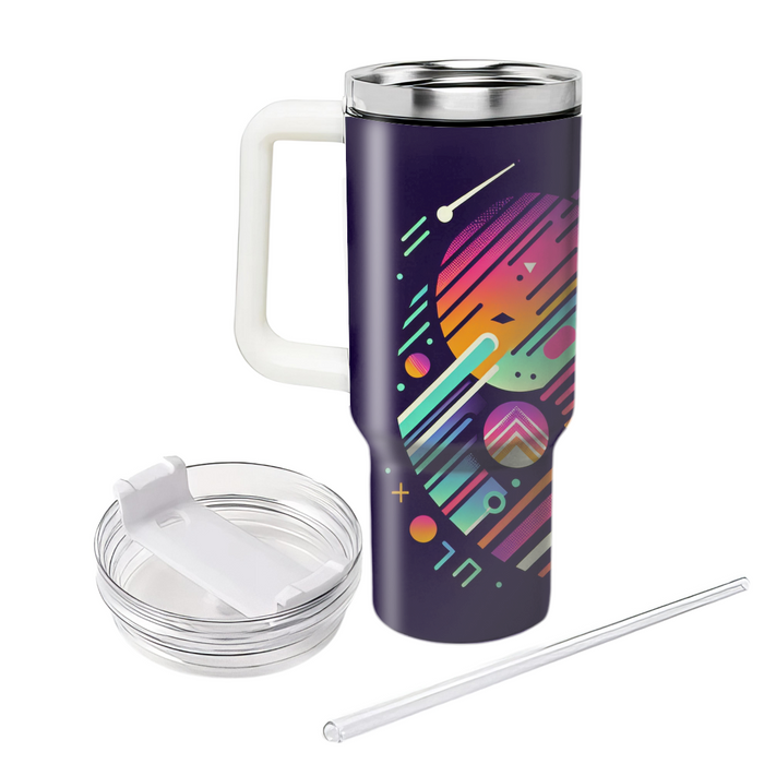 Funky Retro Lines  Tumbler Cups