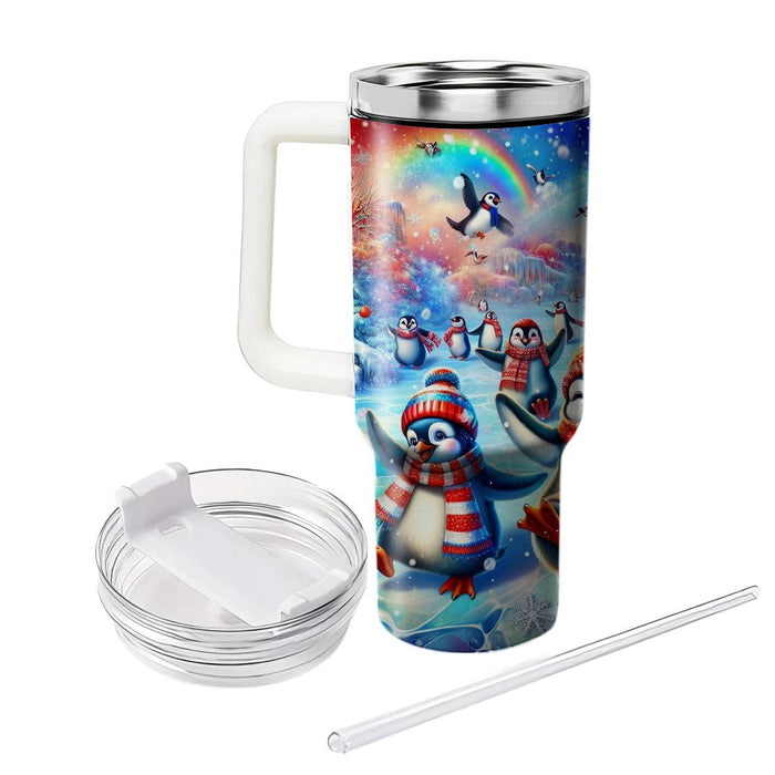 Winter Joyful Penguins  Insulated Tumblers