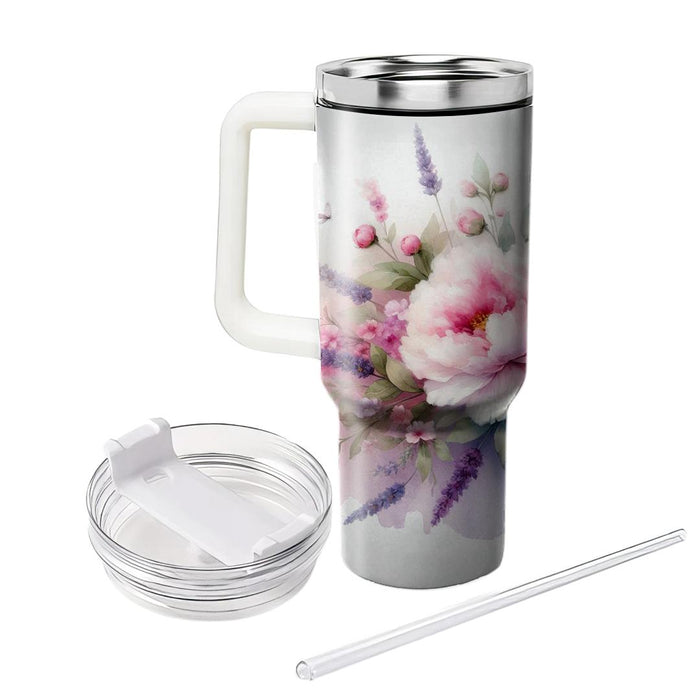 Whimsical Watercolor Blooms  Decorative Tumblers