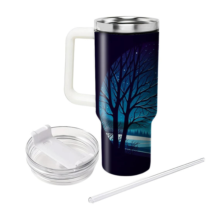 Winter Night Starry Sky  Custom Tumblers