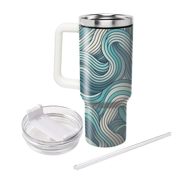 Modern Wave Grid Custom Tumblers