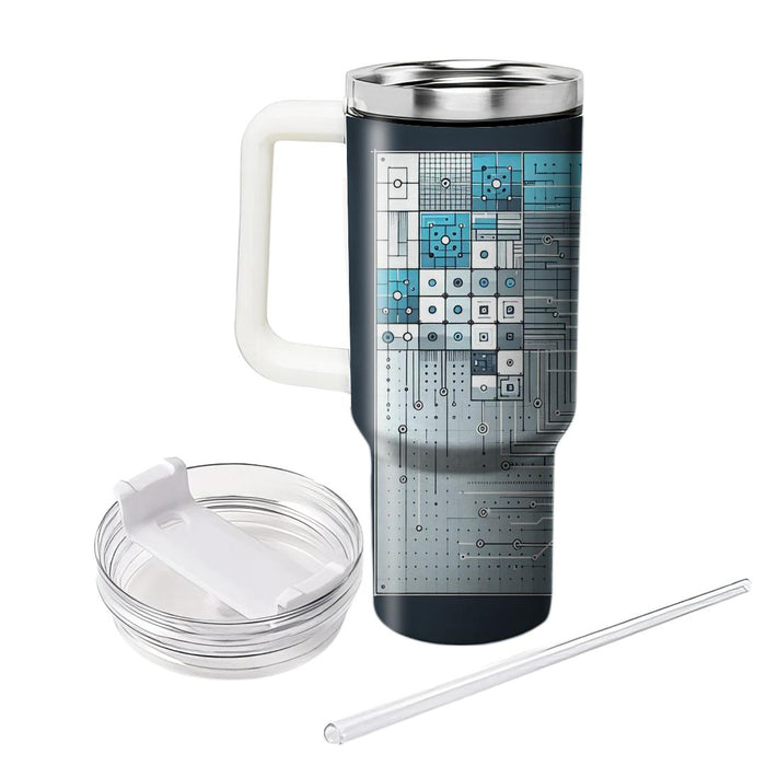 Futuristic Grid Matrix  Tumblers For Gifts